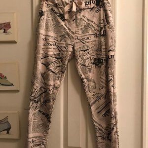 Jogger, Newspaper Print, Strech, Unique, Women's 10